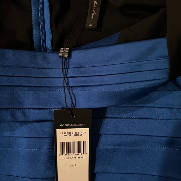 NWT: BGMAXAZRIA WOVEN DRESS ACETATE BLEND MINI DRESS, SZ: 2 - Picture 14 of 15